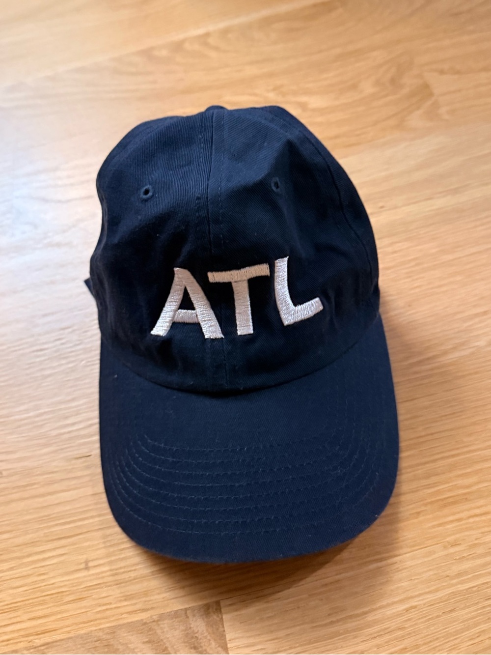 ATL Embroidered Baseball Cap - Navy